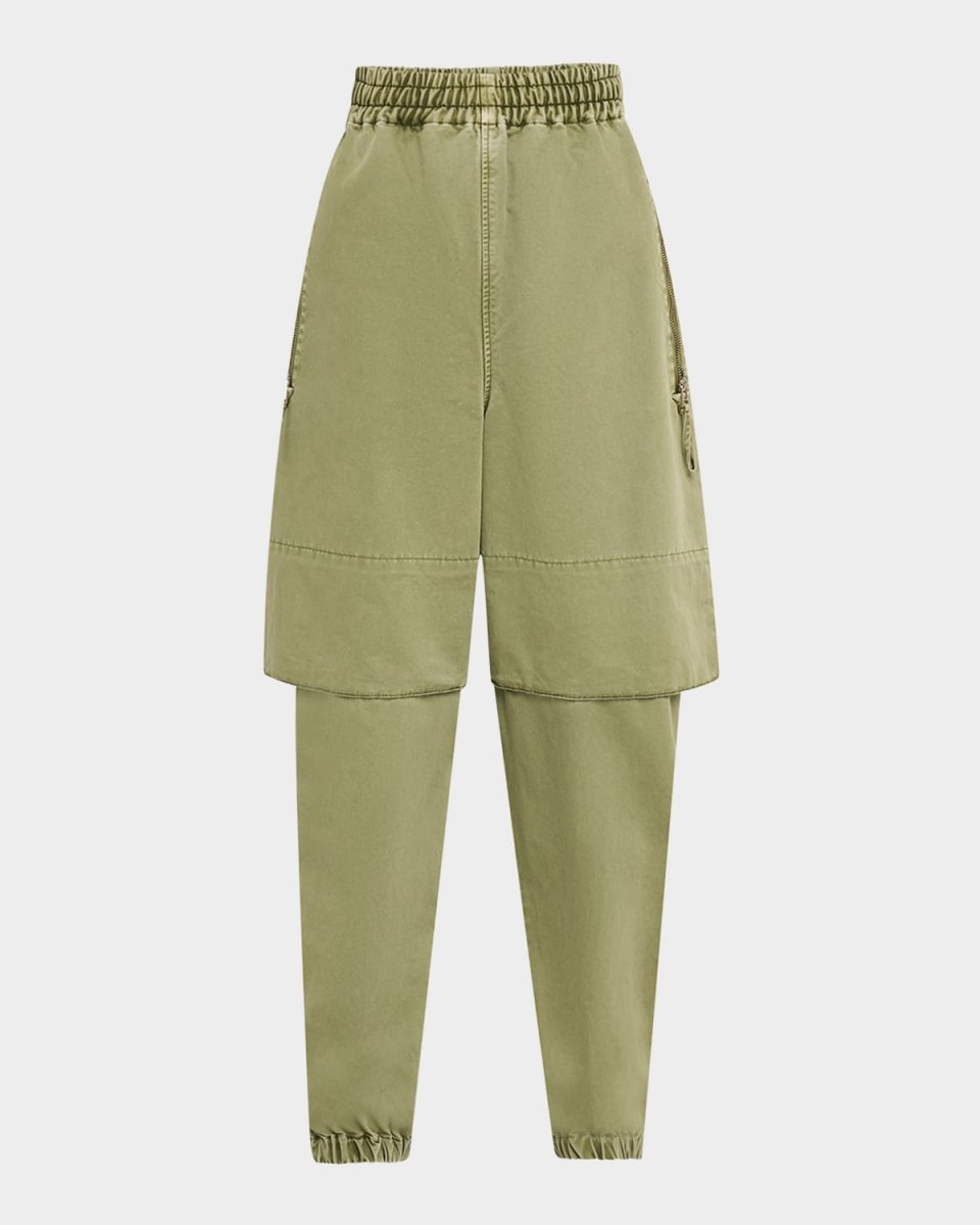 Articulated Vented Wide-Leg Pull-On Pants
